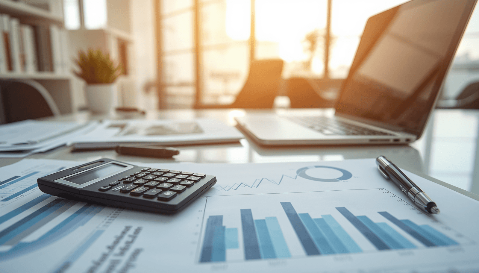 Análisis de datos, calculadora y gráficos de negocio